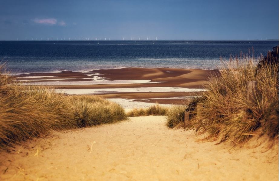 Strand in weiss blau auf Sylt