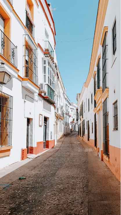 Strasse in Jerez de la Frontera Spanien