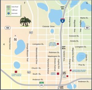 Orlando Downtown Karte im Mietwagen-Preisvergleich Mietwagen-Preisvergleich.de, Mietwagen in Orlando