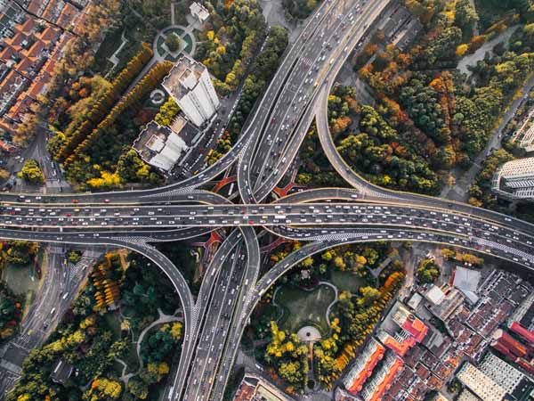 Autobahn Kreuzung Strassenverkehr USA