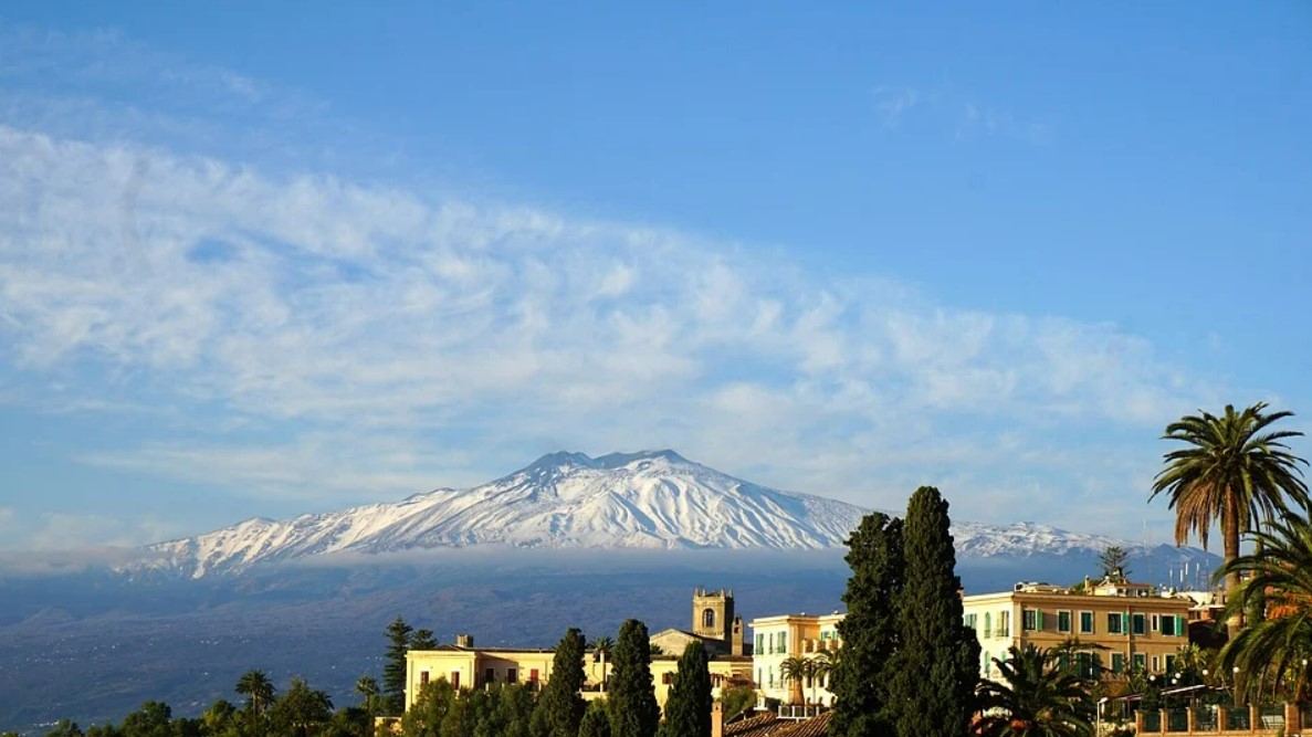 Sizilien Blick auf Aetna Vulkan