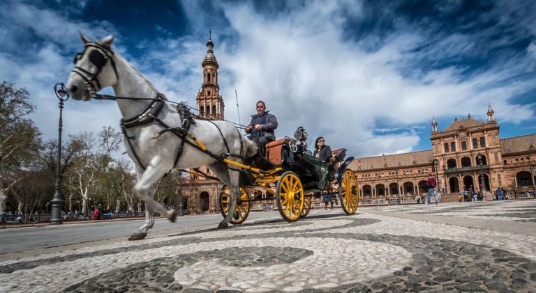 Sevilla Kutsche mit Pferd