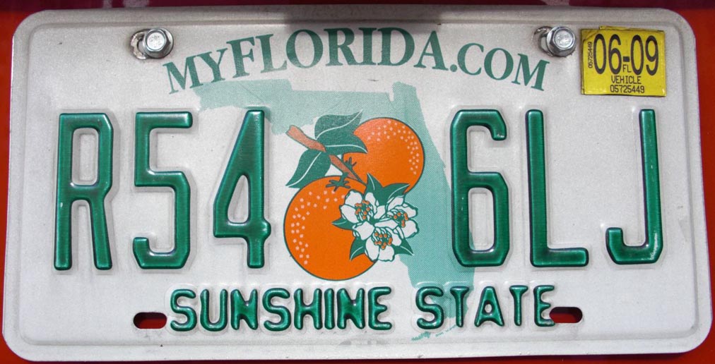 Nummernschild License Plate Orlando