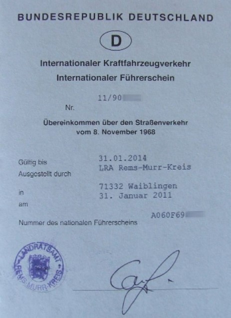 Internationaler Fuehrerschein