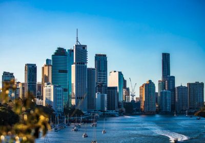 Brisbane Skyline mit Wolkenkratzern