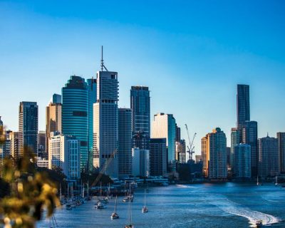Brisbane Skyline mit Wolkenkratzern