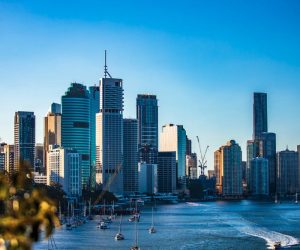 Brisbane Skyline mit Wolkenkratzern