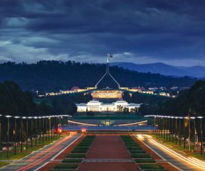 Canberra Parliament House nachts