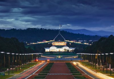 Canberra Parliament House nachts