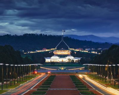 Canberra Parliament House nachts