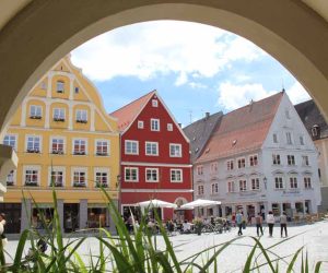 Memmingen Blick auf Fussgaengerzone