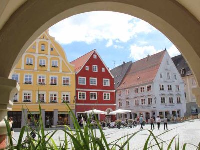 Memmingen Blick auf Fussgaengerzone