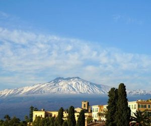 Sizilien Blick auf Aetna Vulkan